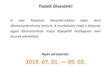 Nyári zárvatartás